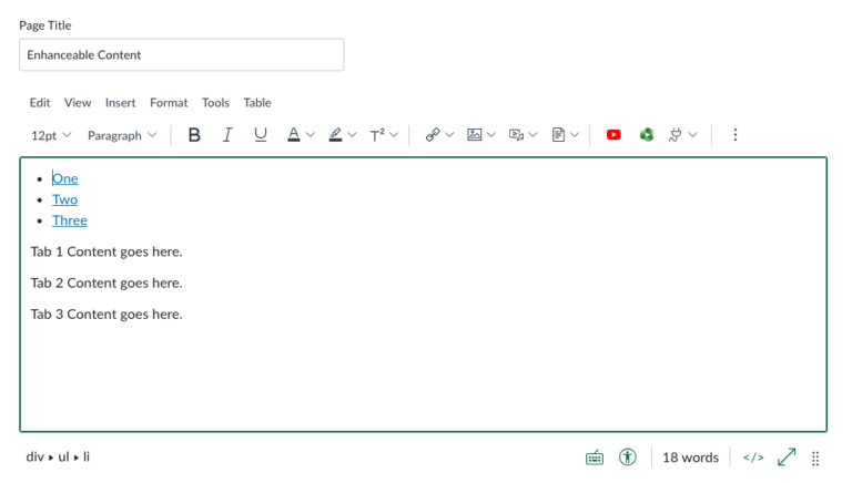 Create Tabs in Canvas Pages with this HTML Trick – GMCTL | Online ...
